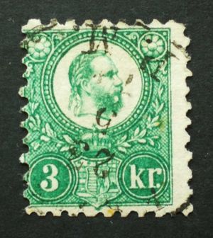 Magyarország 1871 Réznyomat 3 Kr FI(UME) P.M. elfogazva H