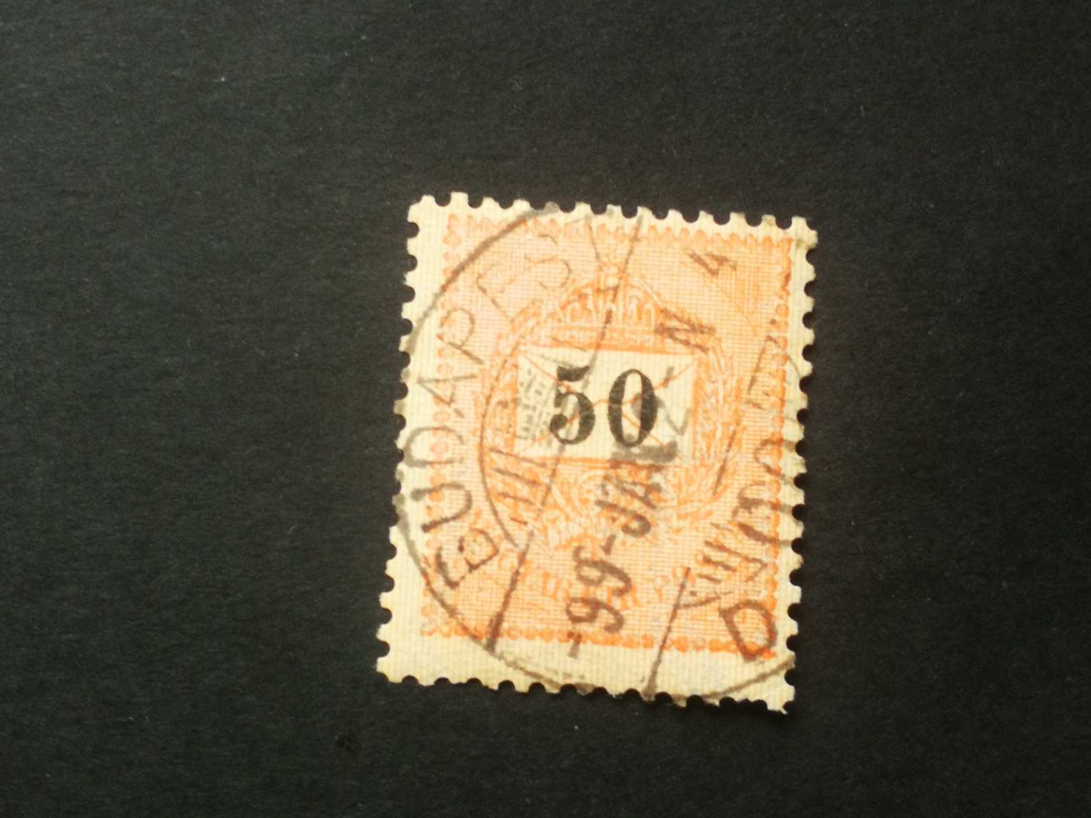 Magyarország 1898  Feketeszámú 50 kr. Budapest  L
