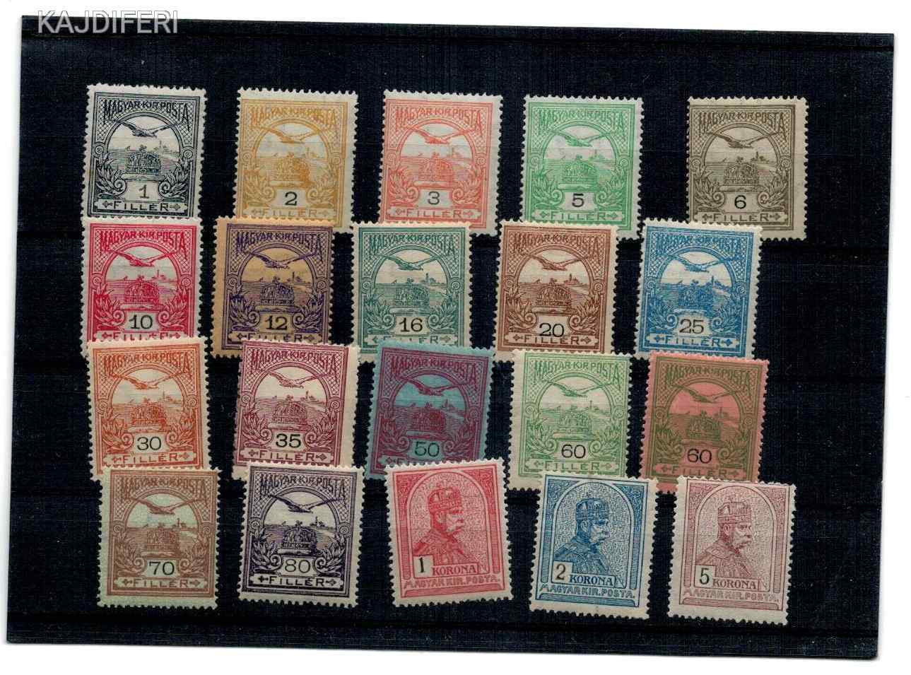 1913 TURUL SOR POSTATISZTA 20 DARABOS SOR