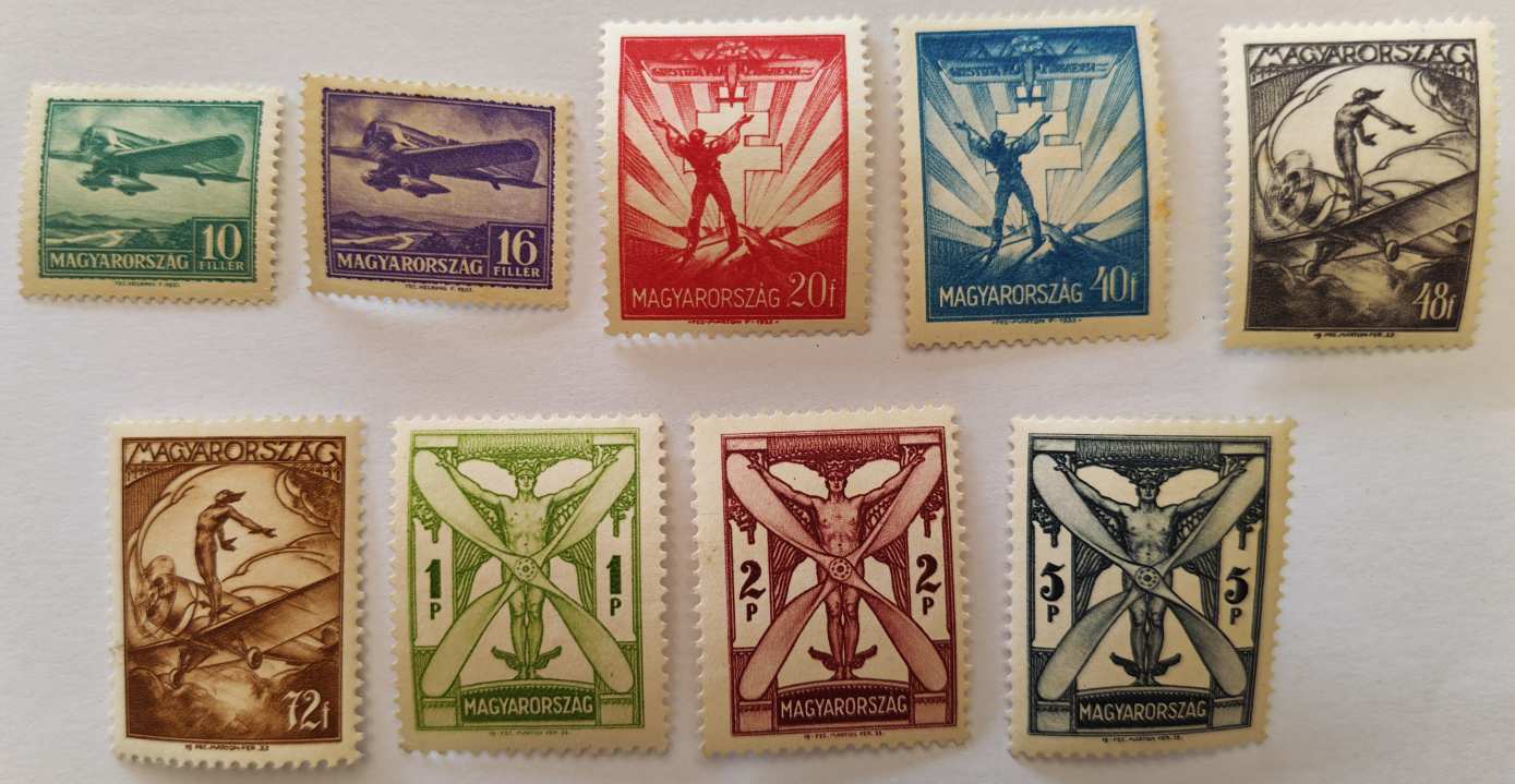1933 Repülő (II.) Teljes Bélyegsor (**)!
