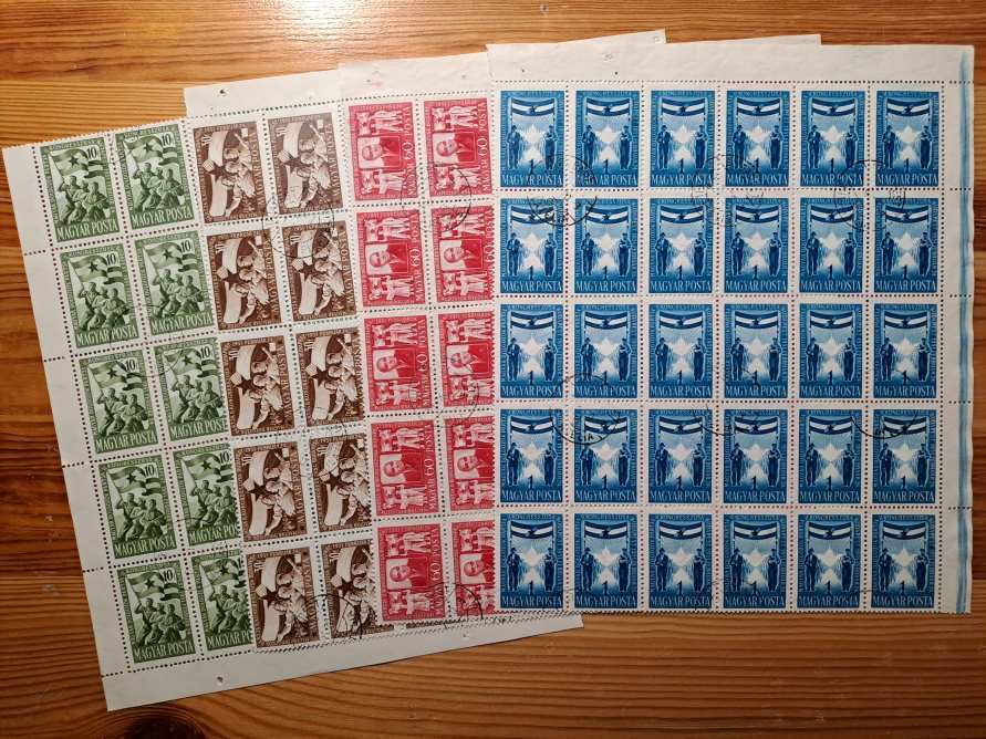 1951 MDP kongresszus I. 30db-os pecsételt ívsor