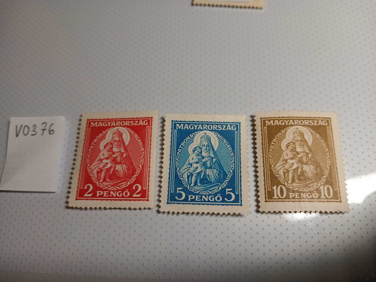 V0376 Magyar bélyeg 1932 514,515,517 1,2,10 pengő Nagy Madonna postatiszta - kat.ár 88000 HUF