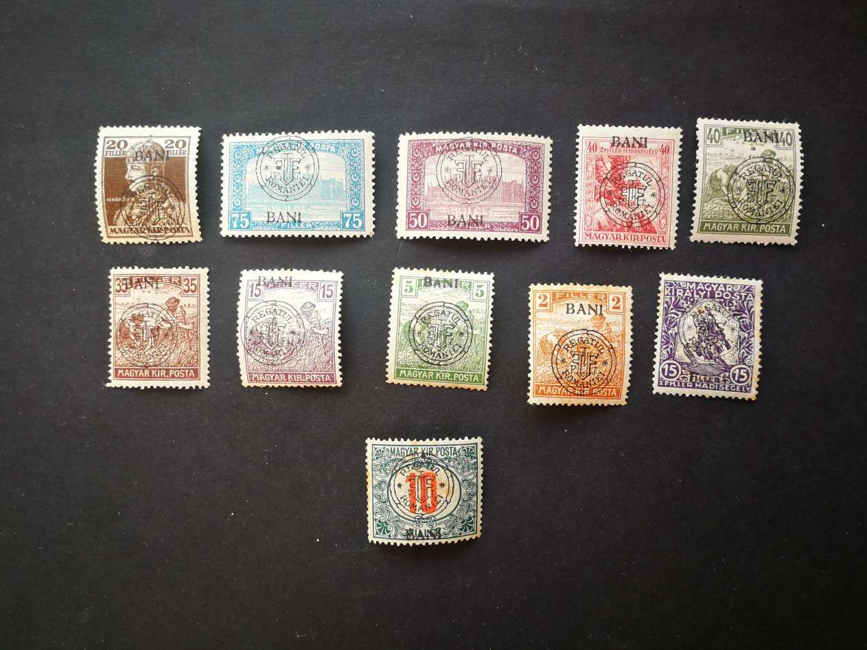Magyarország 1919 Erdély kolozsvári felülnyomas 11 db zömében * kat. ár 1600 Ft H