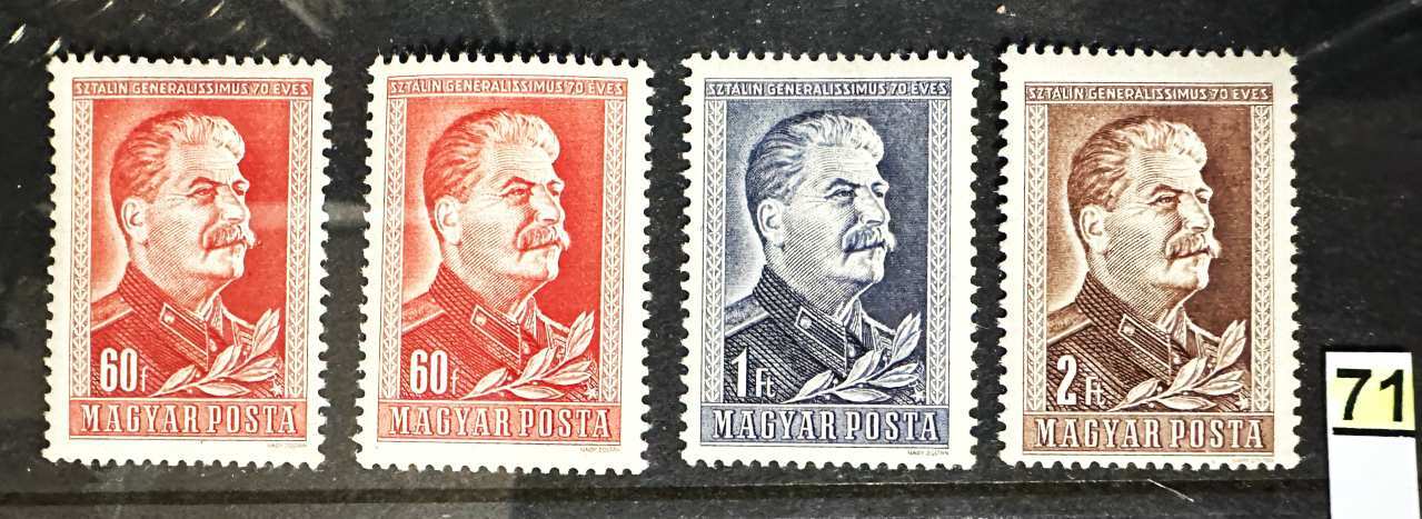 MAGYARORSZÁG 1949-50 J.V. SZTÁLIN  POSTATISZTA BÉLYEG SOR**/*           -71.-