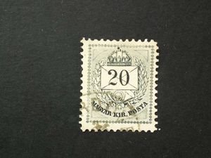 Magyarország 1881 Színesszámú krajcáros 20 kr. B11 1/2 (B)rdove(c) Gudlin 100 D