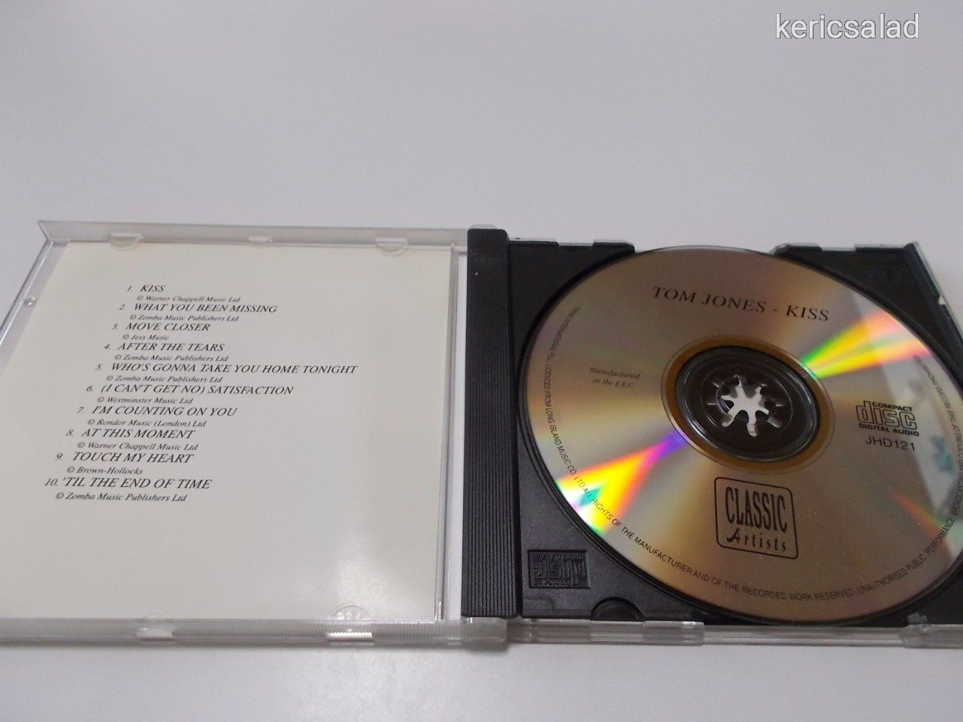 Tom Jones: Kiss cd