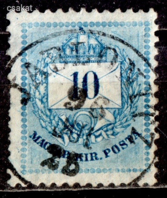 1881 színesszámú krajcáros JABLONITZ bélyegzés Felvidék Slovakia Gudlin E3.18 / 100p (c85)