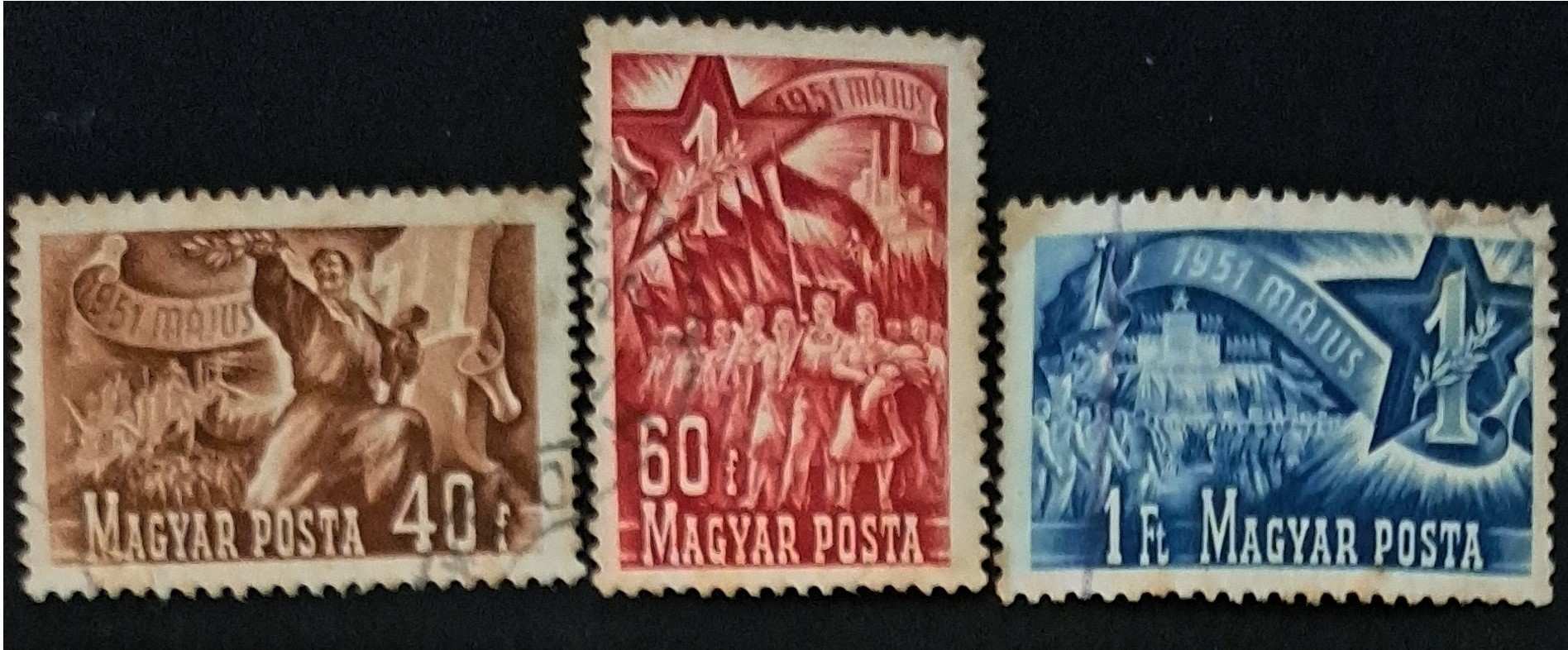 M157 - 1951 Május 1. (II.) teljes bélyegsorozat - Pecsételt