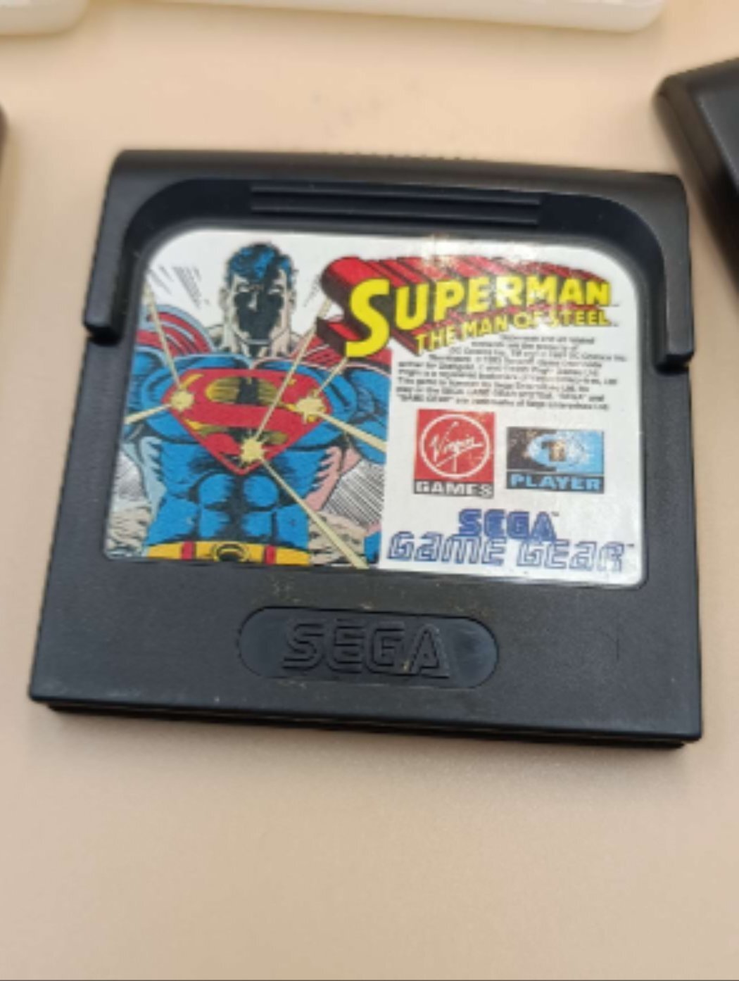 3x SEGA GAME GEAR játék cartridge Man of Steel Chuck Rock I és II