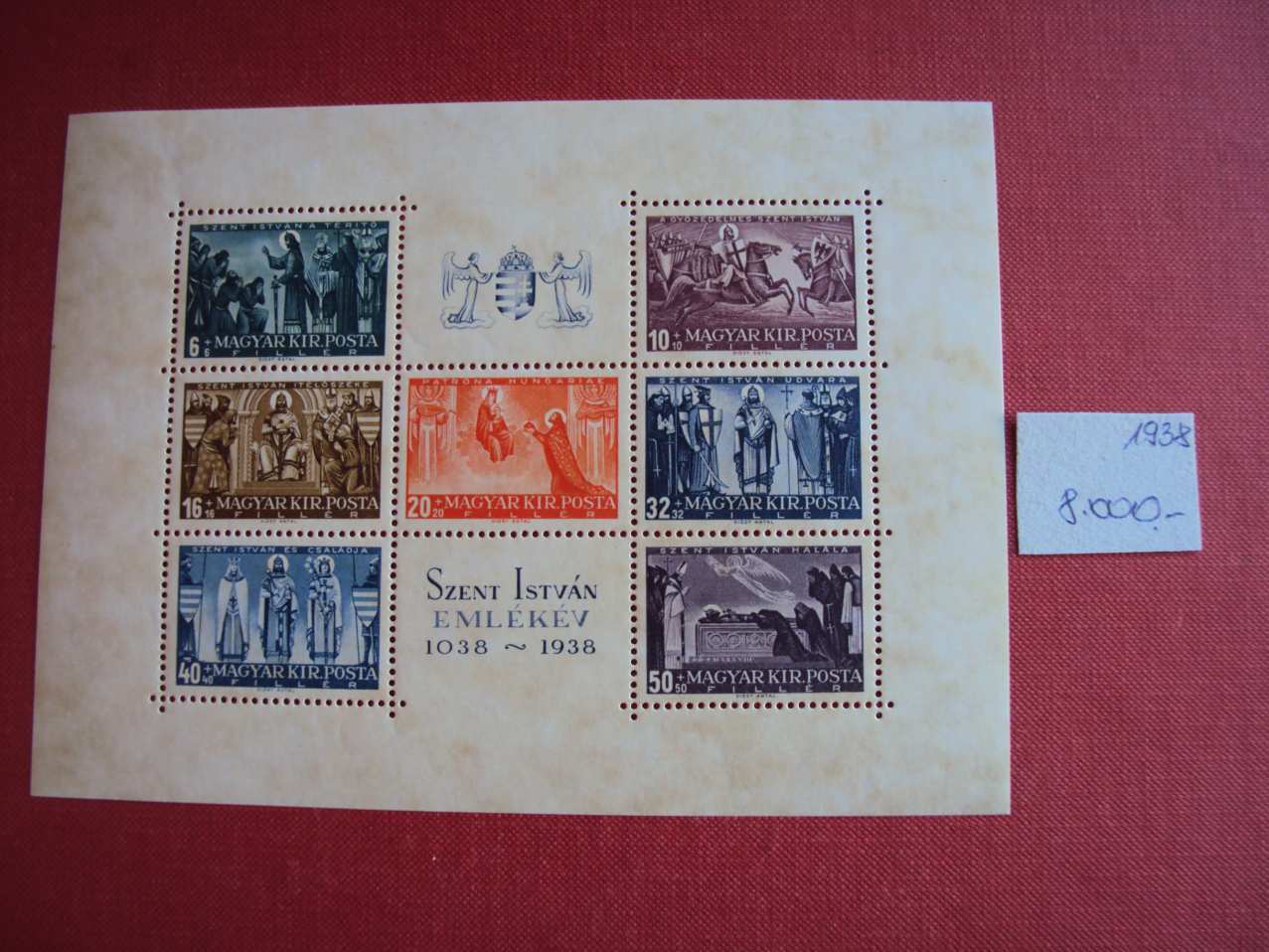 1938-Szent István postatiszta Harmadárban eladó-BAL-7
