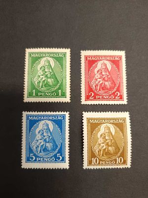 1932. Nagy Madonna postatiszta, falcmentes (**) teljes bèlyeg sorozat