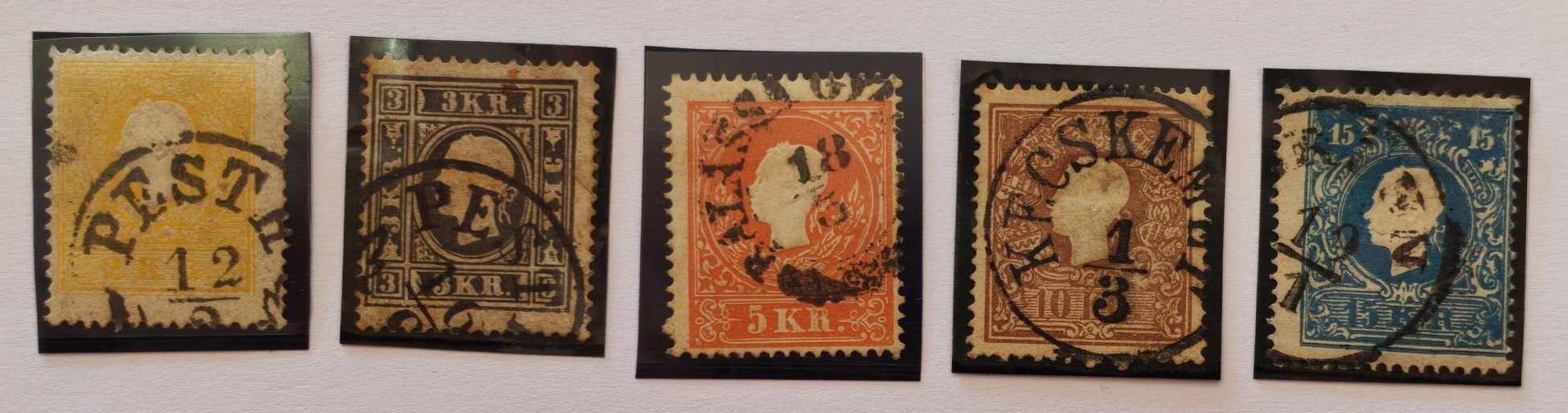 1858 Könyvnyomat Teljes Bélyegsor I-es Típus Dombornyomással!!!