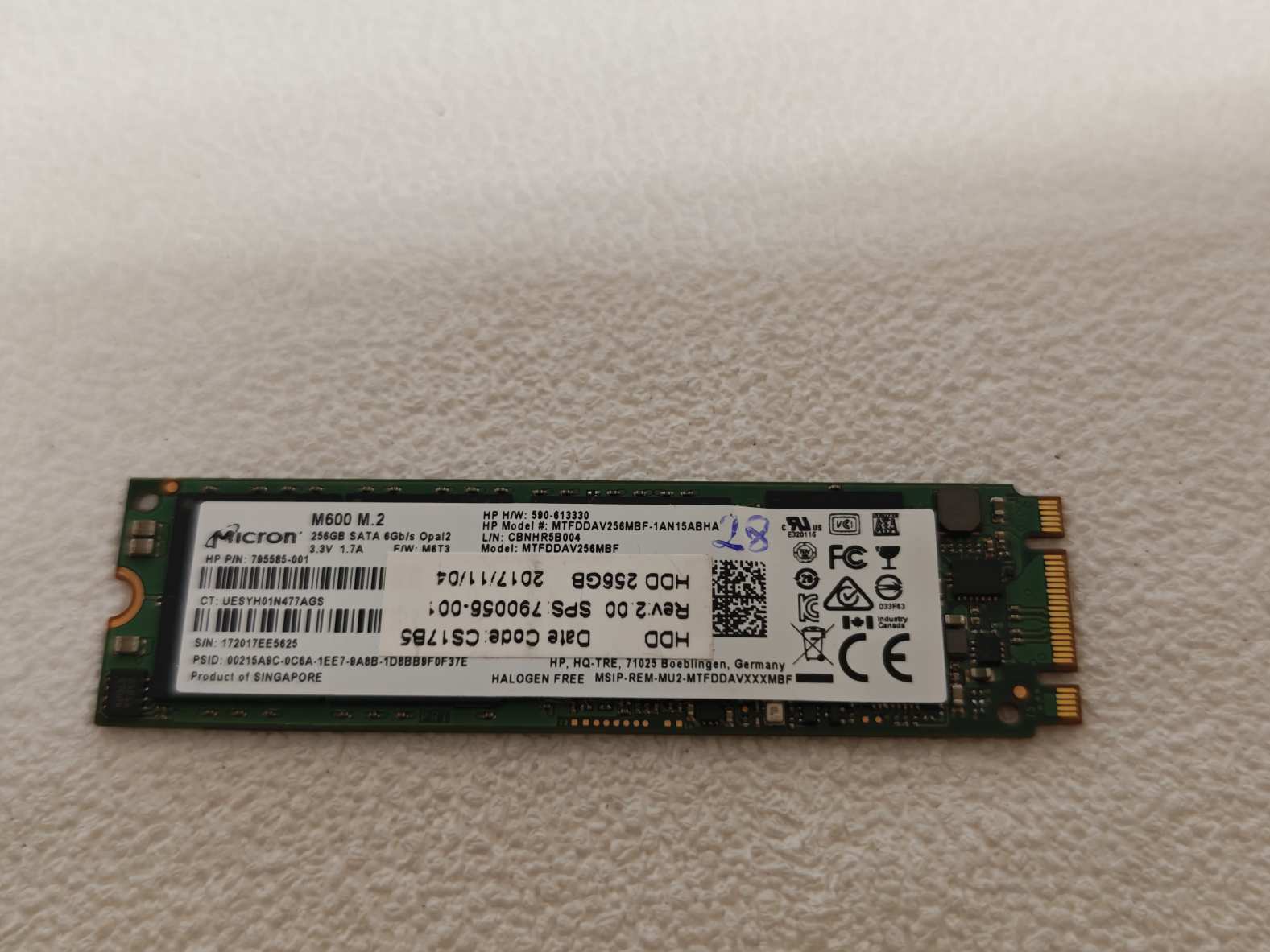28. 256GB M.2 SSD
