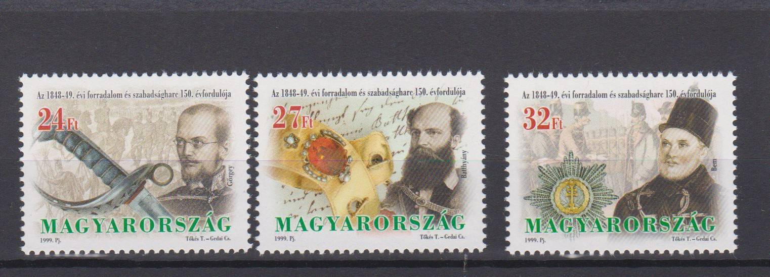 1999. Postatiszta bélyegsor ** 1948-49-es forradalom       Kat.ár. 450.-Ft     /3B/