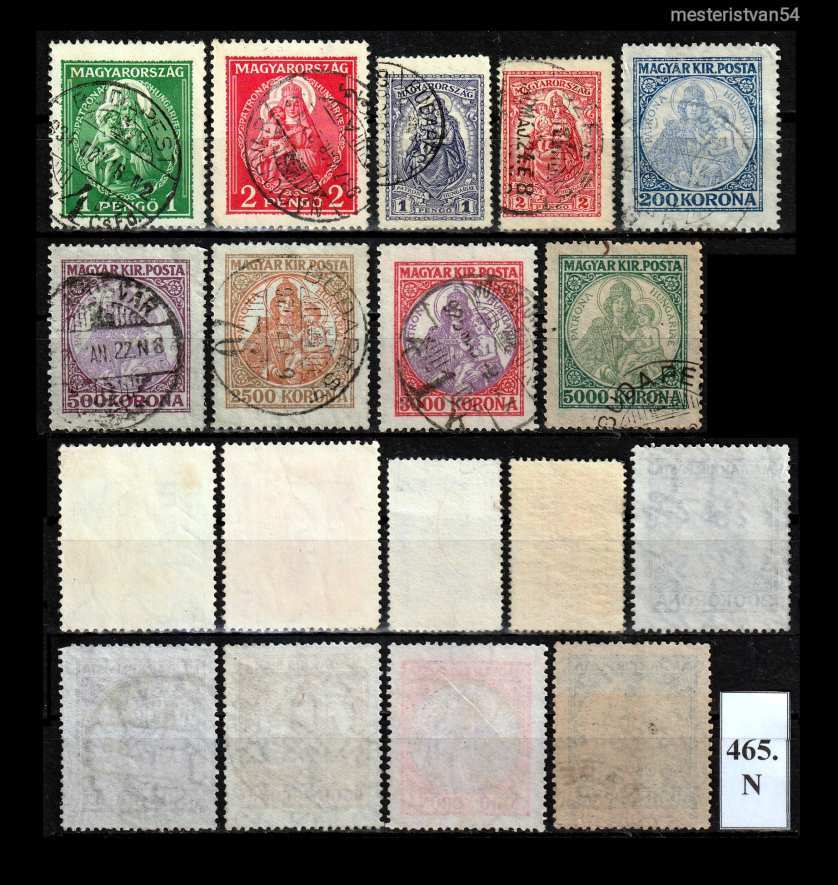 1921-32.Pecsételt Madonna bélyegek! N-465