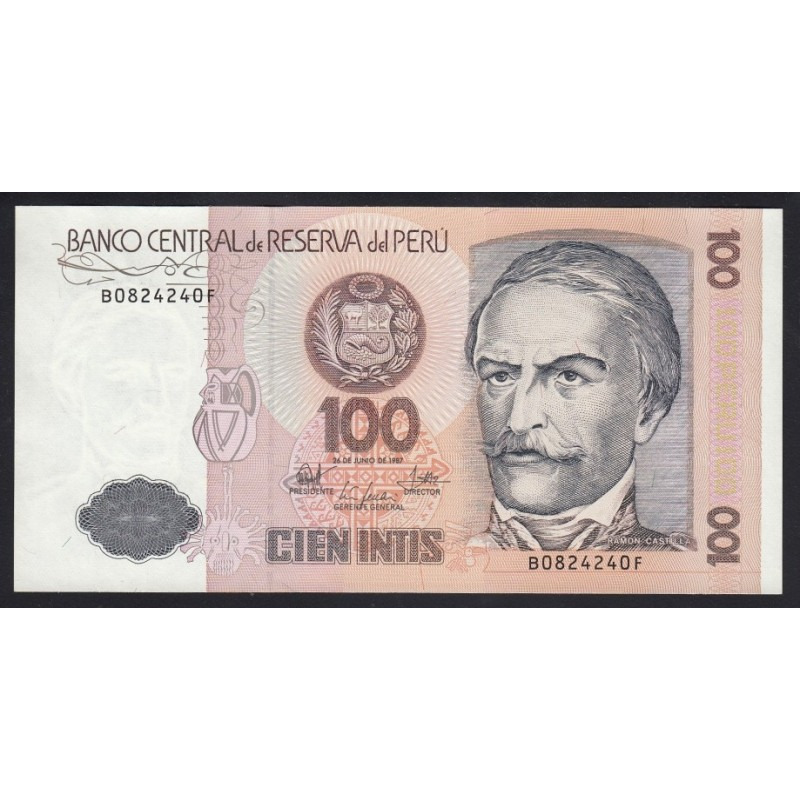 Peru, 100 intis 1987 UNC