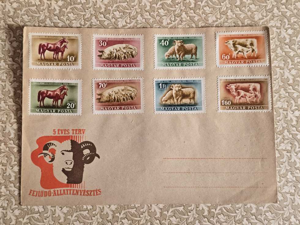 5 éves terv fejlődő állattenyésztés 1952 FDC