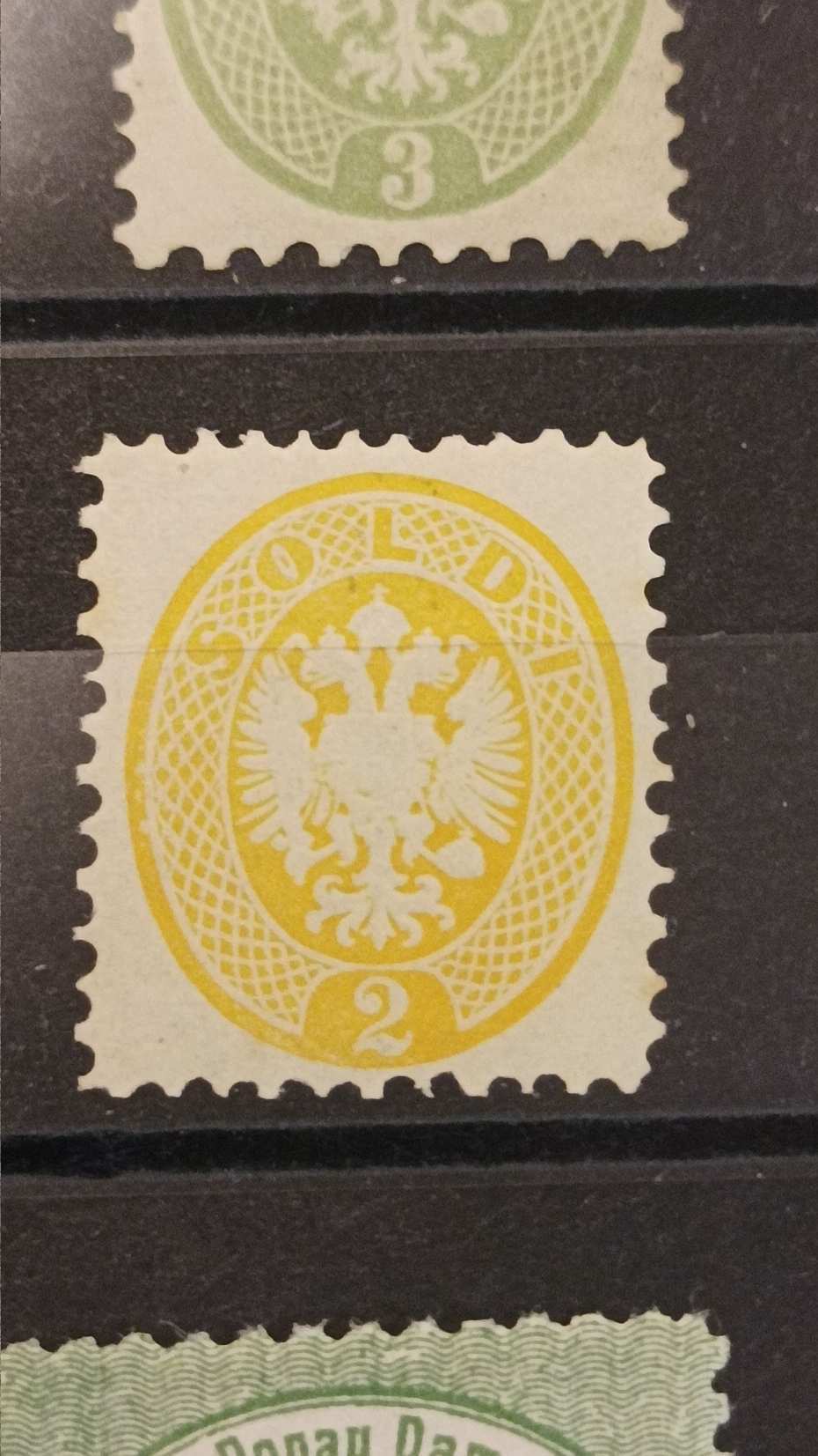 1863/64. Könyvnyomat dombornyomással 2 soldi 1887-es újnyomata *