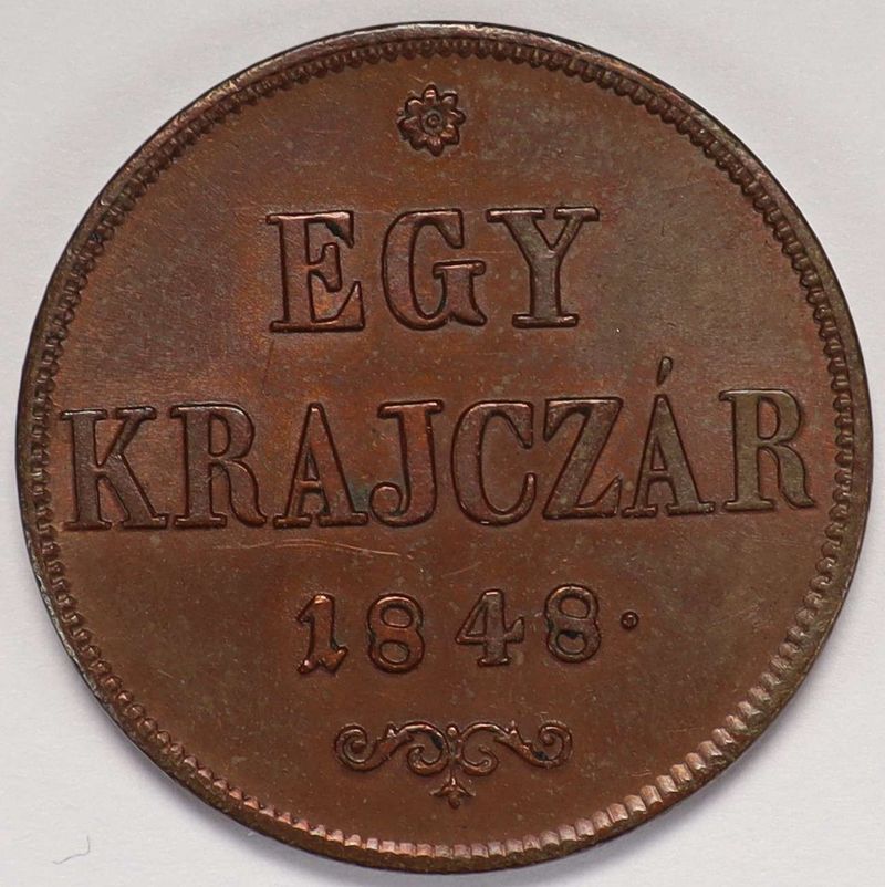 1 krajcár 1848