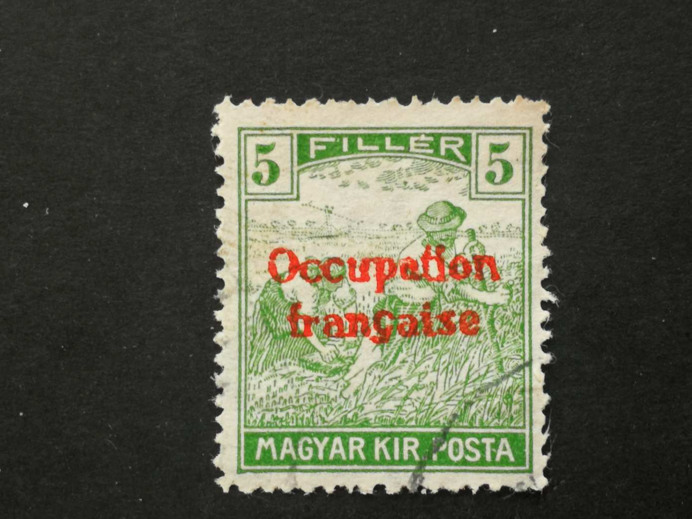 Magyarország 1919 Arad francia megszállás Arató 5 F, pecsételt, ** kat. ár 4000 Ft H