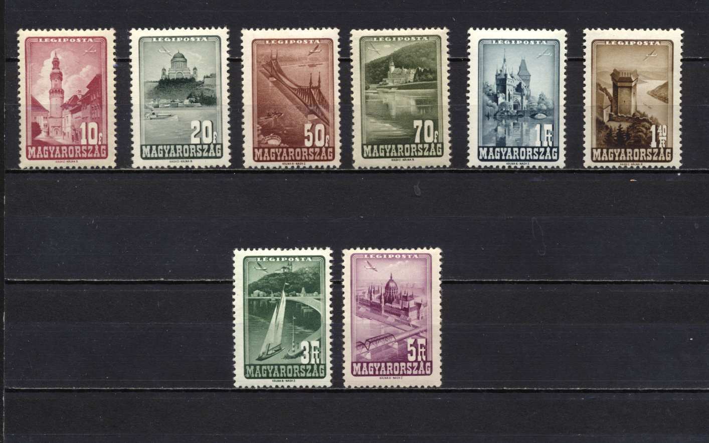 1947 Repülő postatiszta bélyegsor, kat.: 3300 Ft