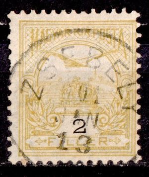 1900 turul ZSEBELY bélyegzés Széphely Bánság Romania Gudlin E3.20 / 30 pont (b10)