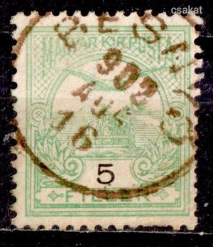 1900 turul BESNYŐ bélyegzés Fejér megye Gudlin E3.20 / 70 pont (b38)