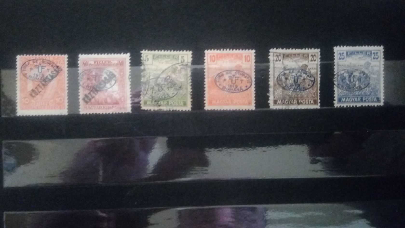 1919. Debrecen II Román Megszállás Hadisegely III Közt. 10-40f, Magyar P. 5-10-20-25f, Bodor szign.