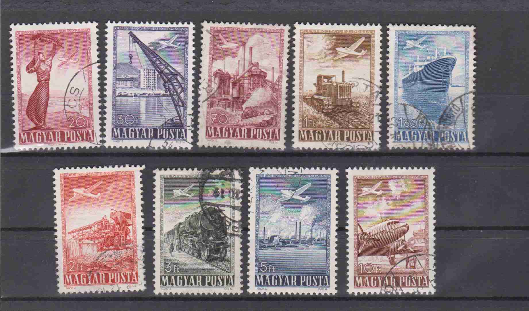 Magyarország 1950 Repülő (V.)  sor  bélyegzett