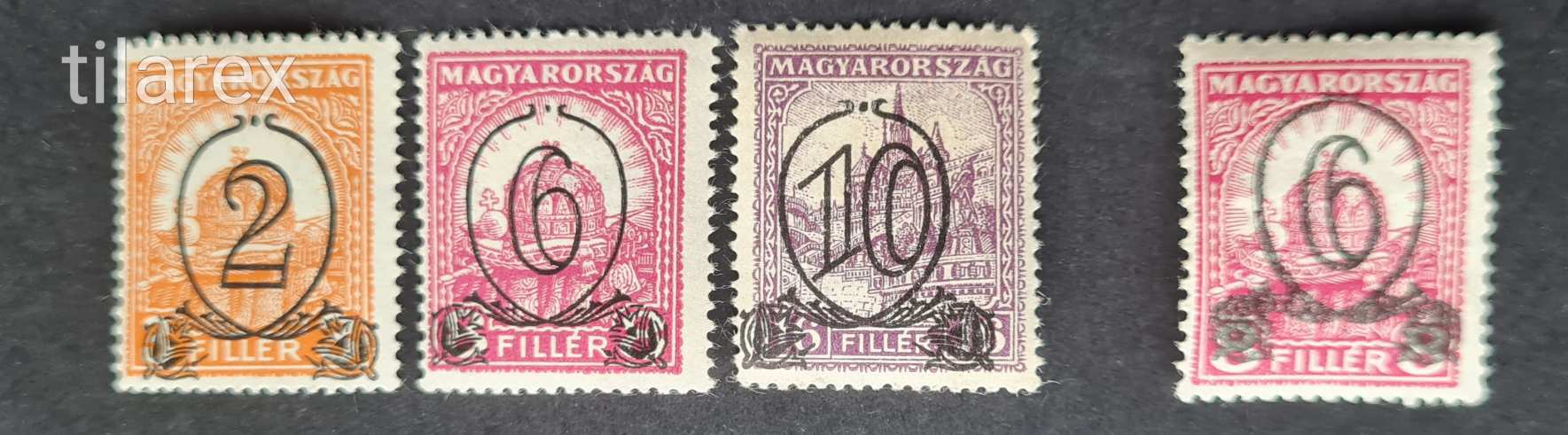 Magyar Bélyeg 1931 Kisegítő Bélyegek ( MBK 505-07** A  + 506 B  2.500 + 20.000 Ft )