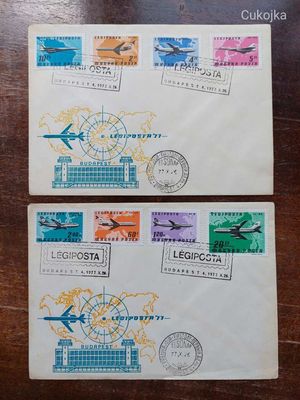 1977. Repülő VIII. Légiposta FDC Elsőnapi boríték Bélyeg