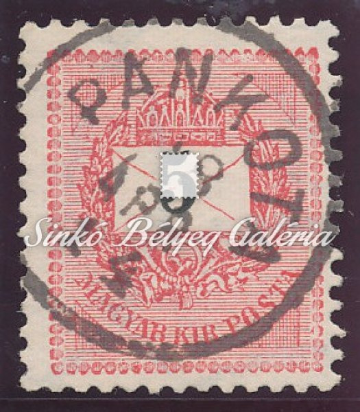 1889 Feketeszámú krajcáros 5kr PANKOTA