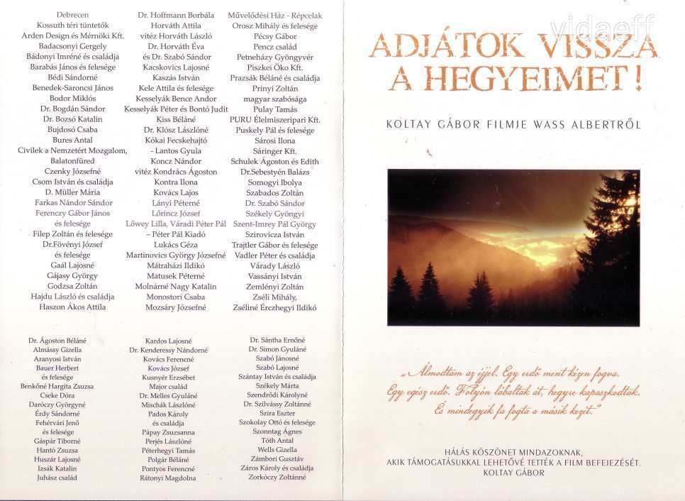 Adjátok vissza a hegyeimet