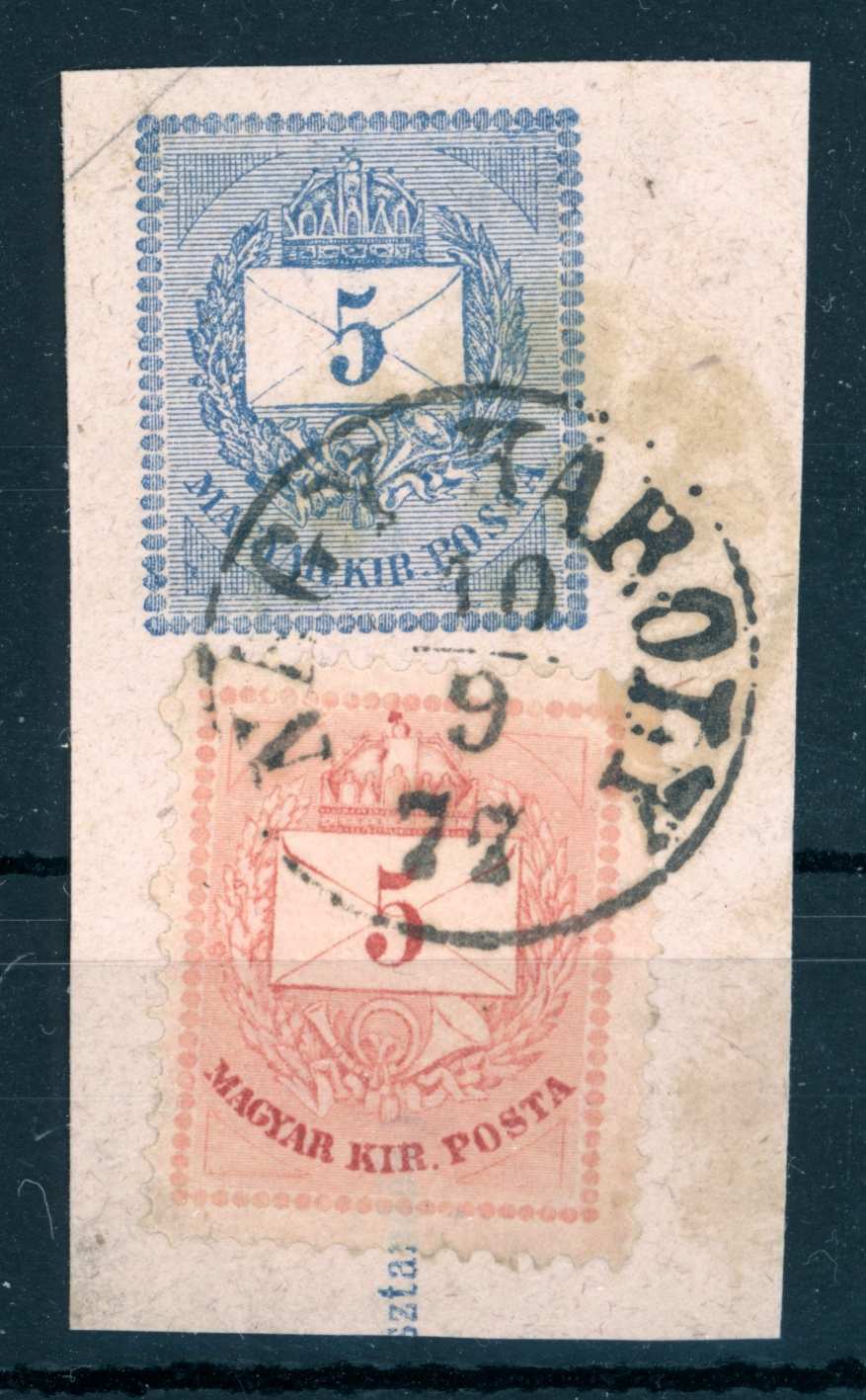 1874 krajcáros NAGY-KÁROLY bélyegzés Szatmár Romania Gudlin E3.12 / 15p  (e69)