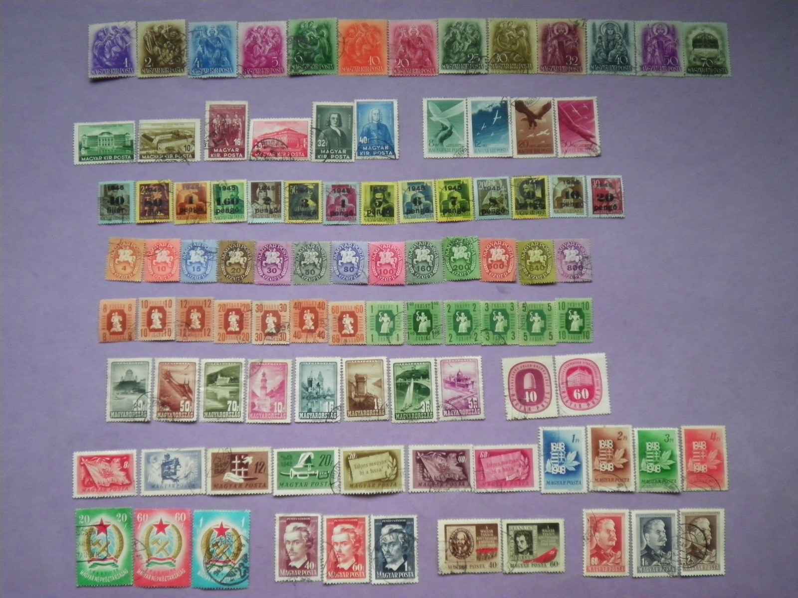 Magyar 13 komplett sor 1930-1940 évekből.     6