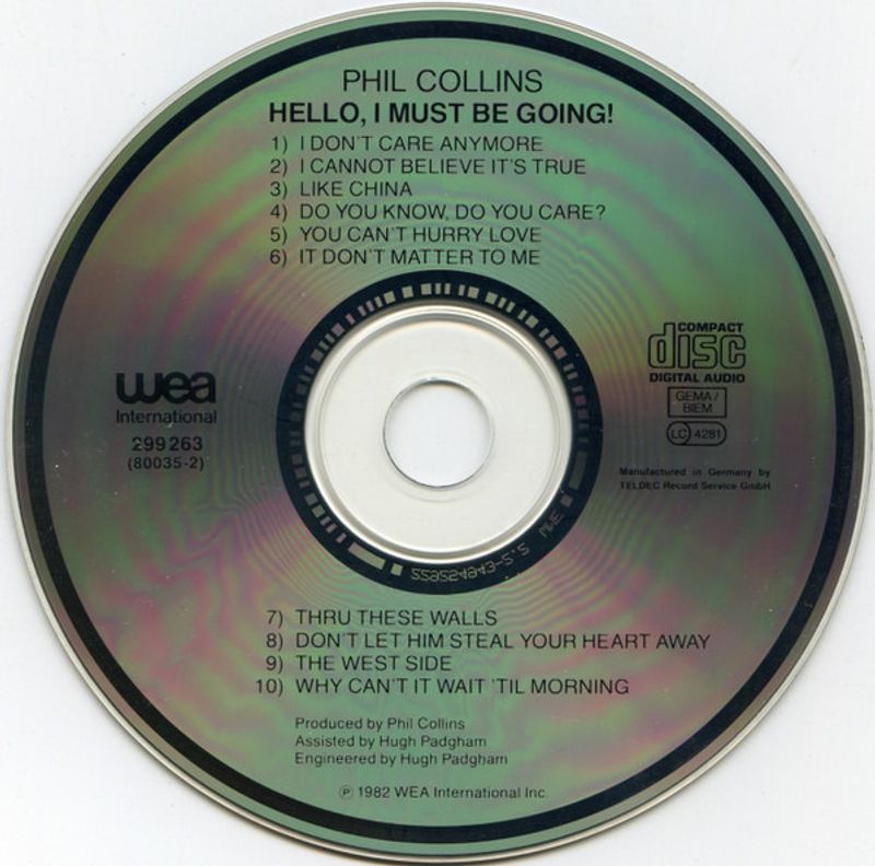 PHIL COLLINS - HELLO I MUST BE GOING
