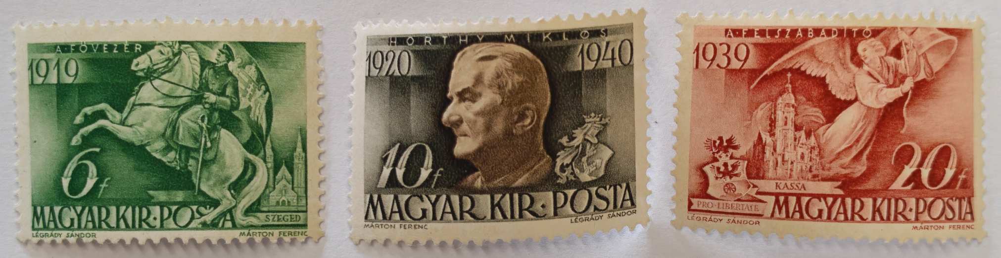 1940 Kormányzói 20 Éves Évforduló Teljes Bélyegsor (**)!