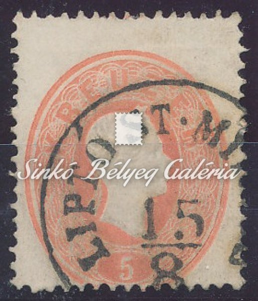 1861. Könyvnyomat dombornyomással 5kr, LIPTÓ ST.MIKLÓS