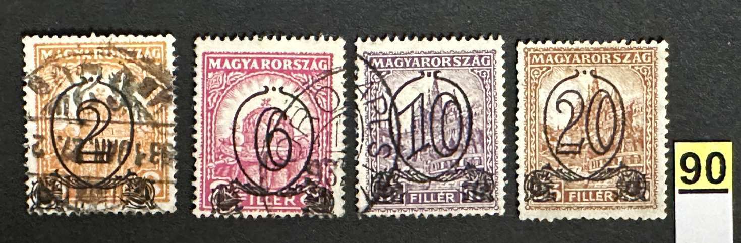 Magyarország 1931 Kisegítő 15-ös fogazással Bélyeg sor MBK 6.500Ft 90.-