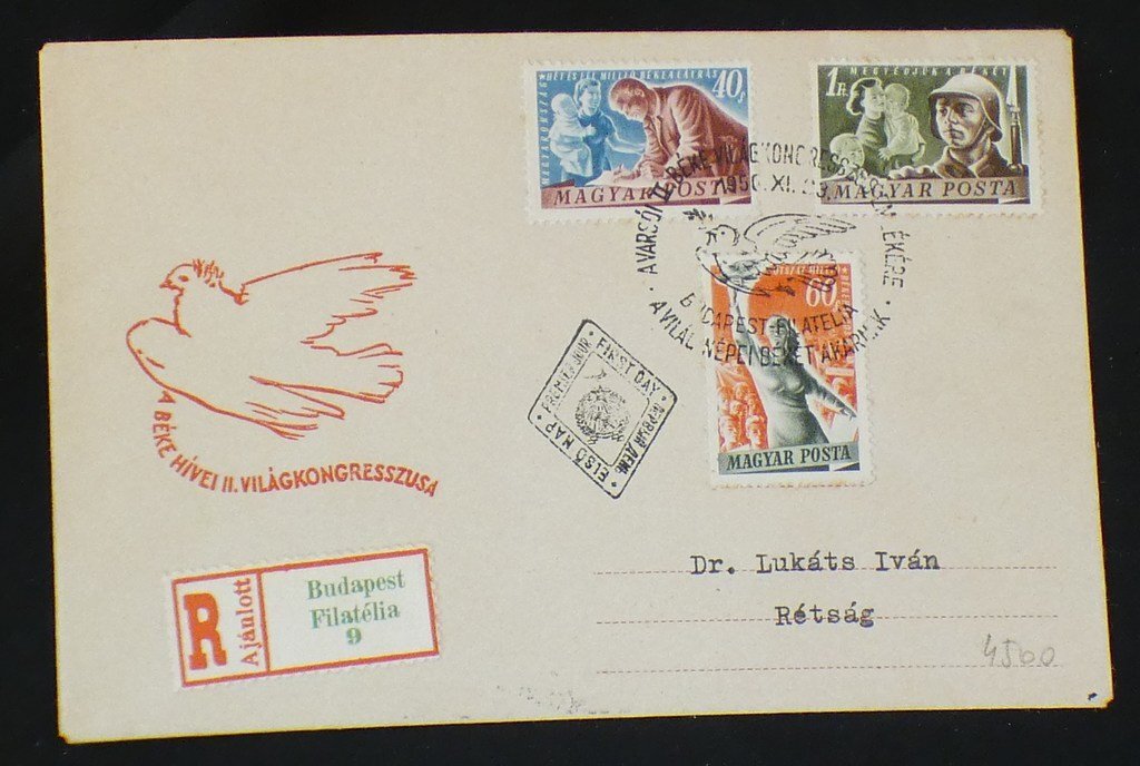 Elsőnapi boriték- Béke hivei világkongresszus 1950