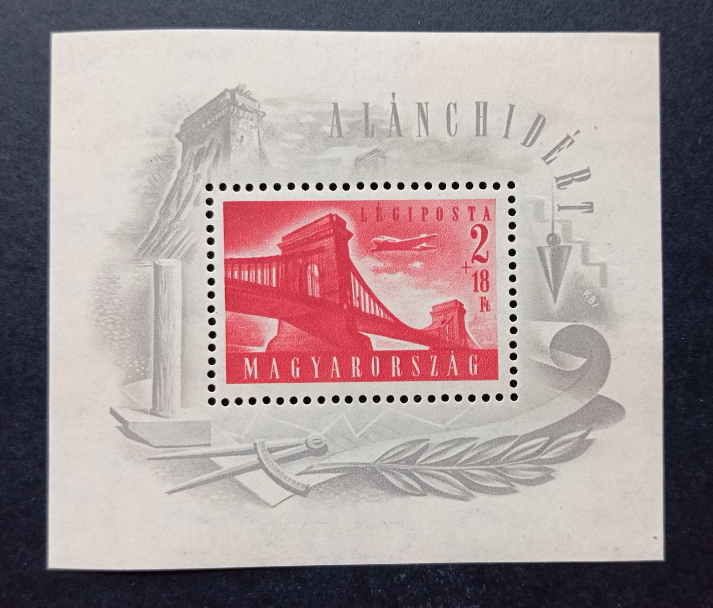 Magyarország 1948 Lánchíd I. ** enyhe törés G3
