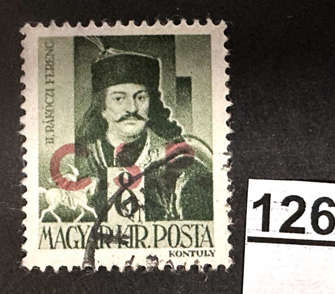 MAGYARORSZÁG 1945 VISSZATÉRT TERÜLET -FELVIDÉK- RIMASZOMBAT HADVEZÉREK 8 FILLÉR  BÉLYEG