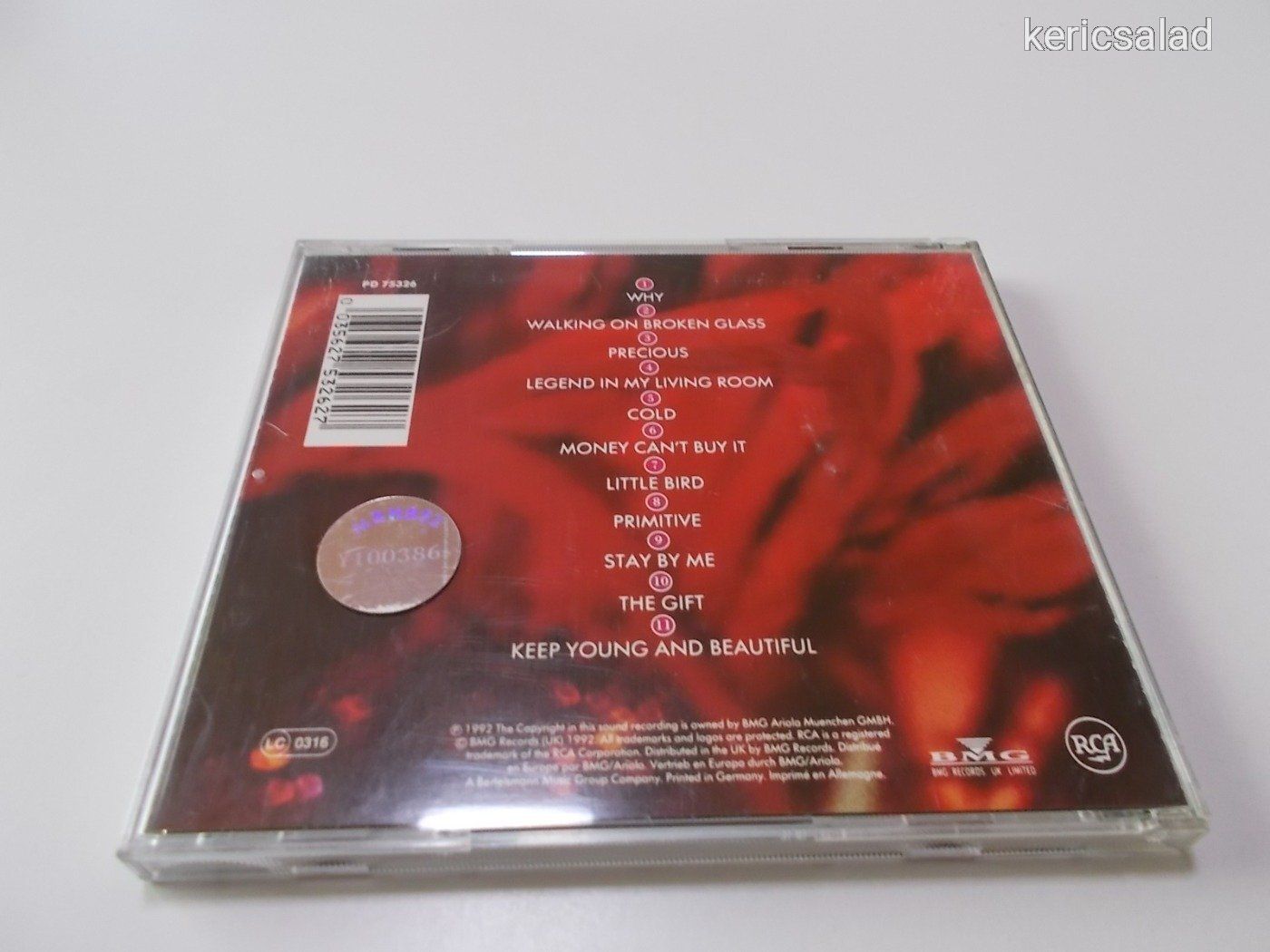 Annie Lennox: Diva cd 1992