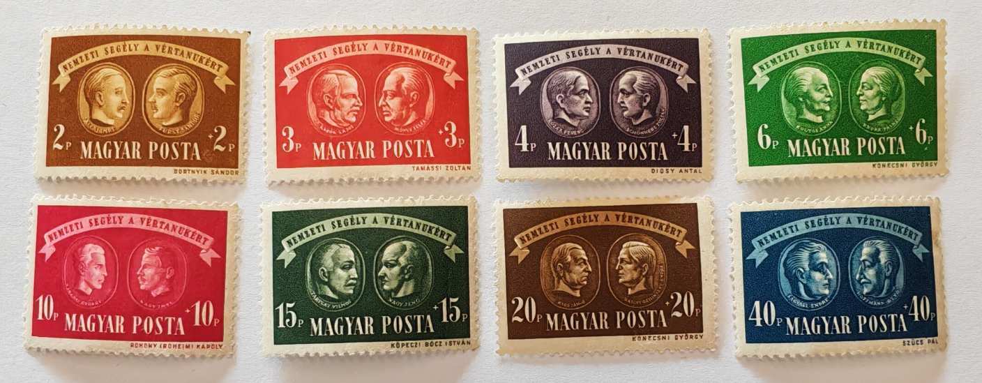 1945 Vértanúk Teljes Bélyegsor (**)