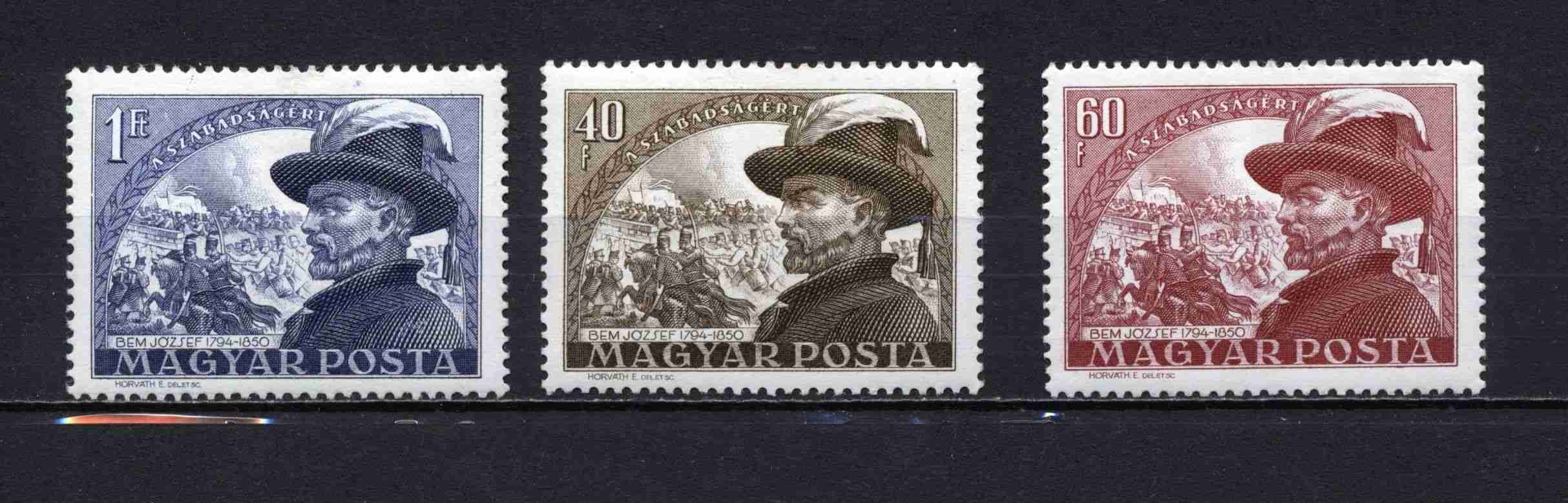 1950 Bem József I., postatiszta, kat. (MPIK 2025): 800 Ft