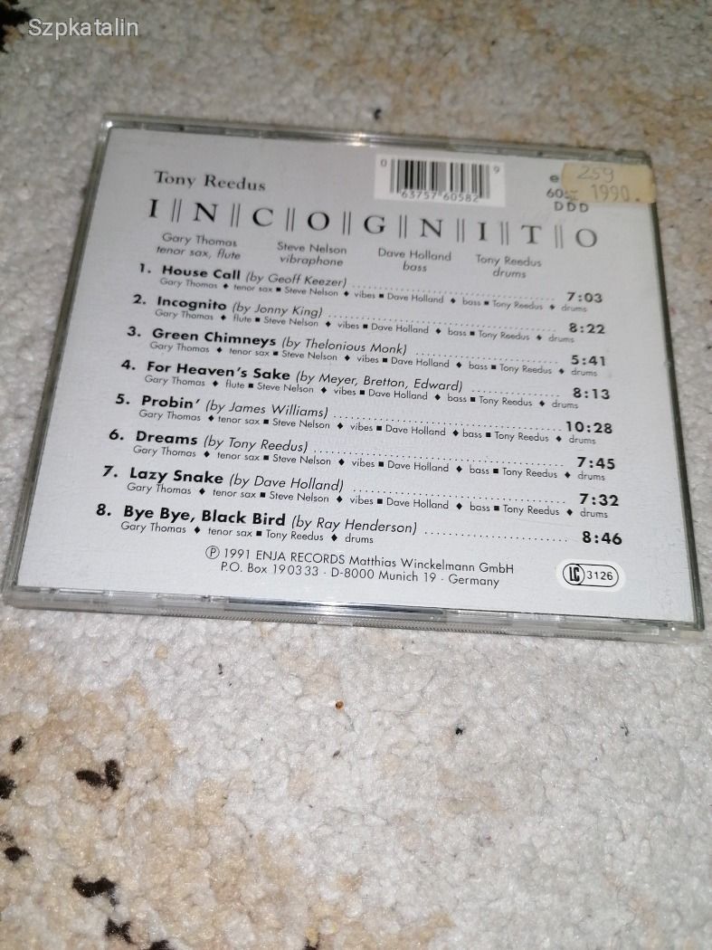 CD - Tony Reedus - Incognito