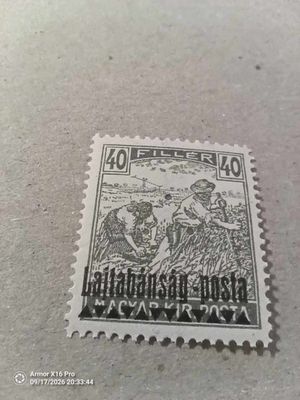 1921. Nyugat-Magyarország III. 40 fillér hármaslyukkal megszállás Bodor garanciajellel