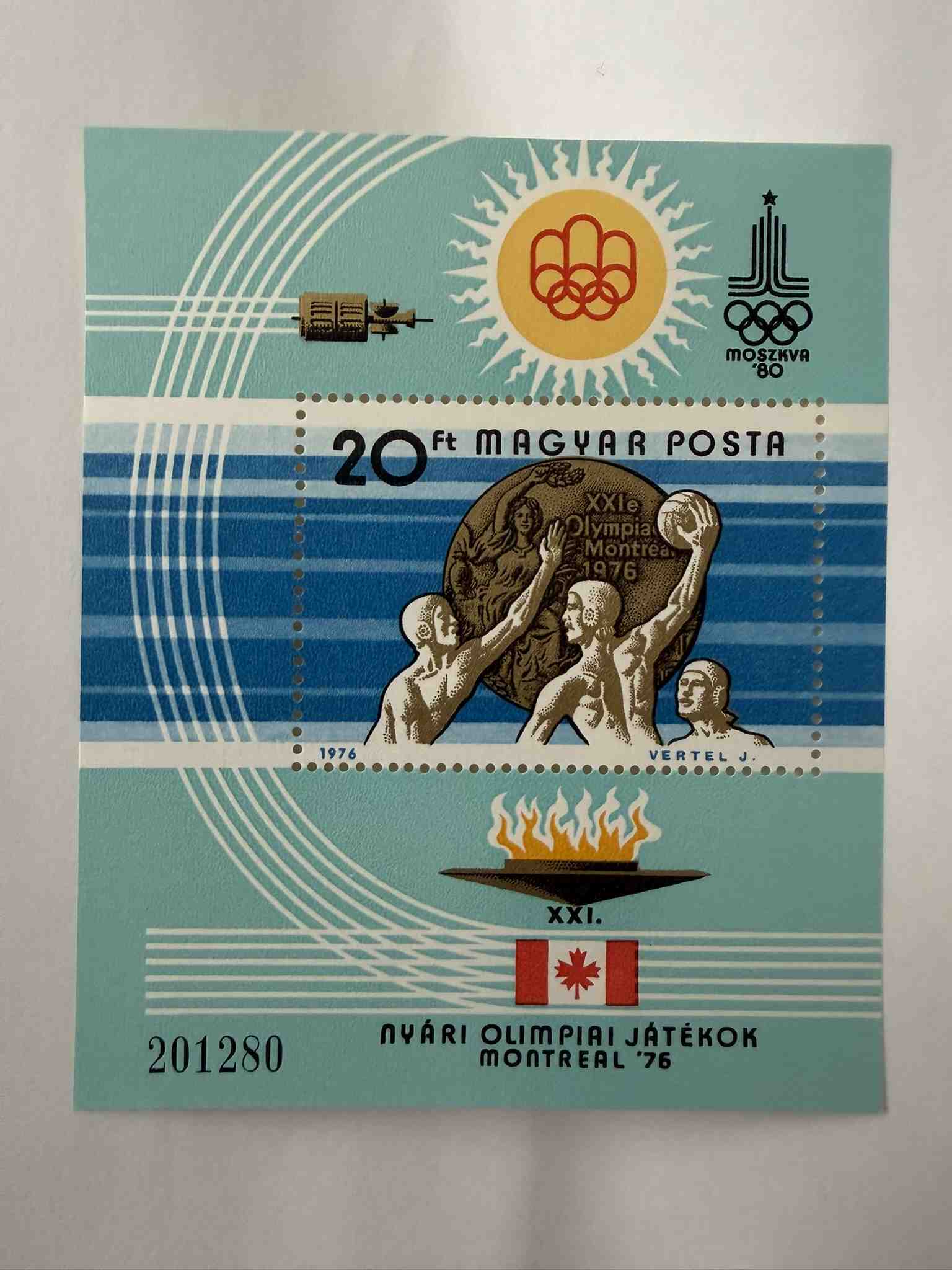 1976 Montreali olimpiai érmesek – Moszkva 80, blokk – sorszámozott: 201280