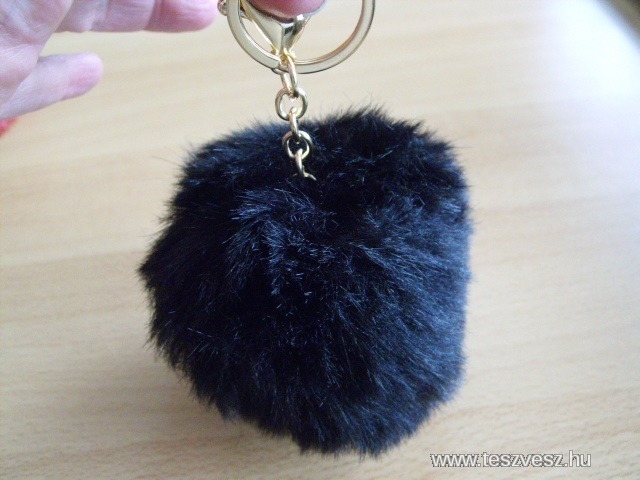 Kúlcstartó,táska dísz pompom