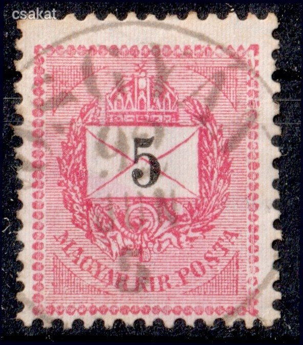 1889 feketszámú krajcáros OSGYÁN bélyegzés Gudlin E3.18 / 100p (d53)